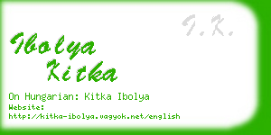 ibolya kitka business card